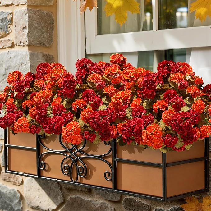 Fake Geraniums Artificial Flowers - Image 2