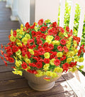 Artificial Flowers for Outdoors Fake Plants Outside Decoration, 12 Bundles Silk by HyeFloraartificialflowers