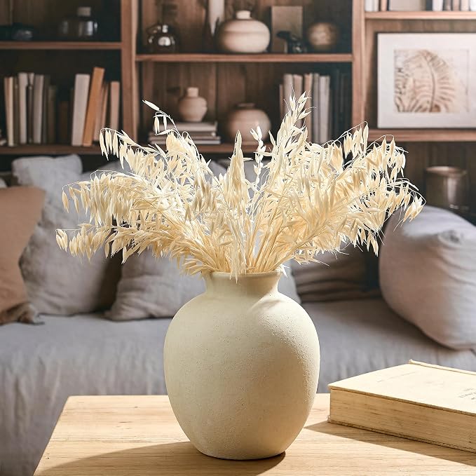 SIDUCAL Ceramic Decorative Flower Vase | 7.48 Inch Pottery Rustic Farmhouse - Image 9