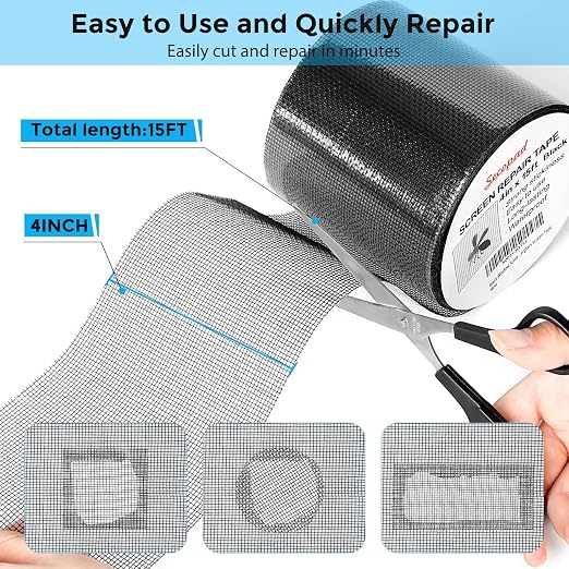 Secopad 4" x 180" Screen Repair Tape, Screen Repair Kit, Quick Repair, Strong - Image 2