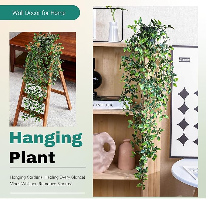 Der Rose 34" Fake Hanging Plant Artificial - Image 6
