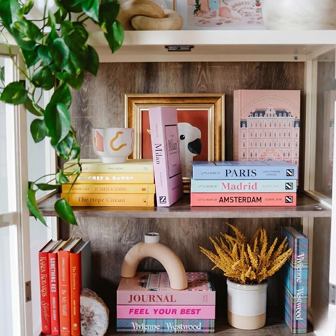 4 Pcs Decorative Books | Faux Pastel Coffee Table & Shelf Decor | Soft Muted - Image 5