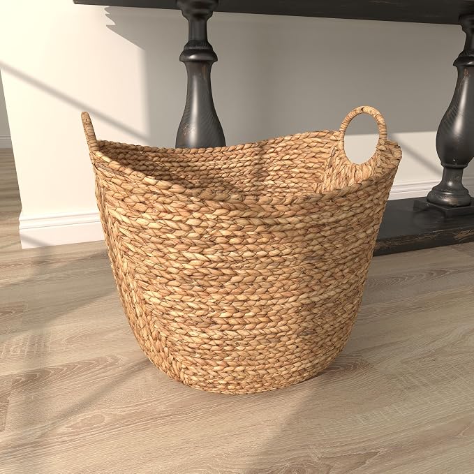 Deco 79 Seagrass Storage Basket, Large Woven Basket, baskets - Image 7