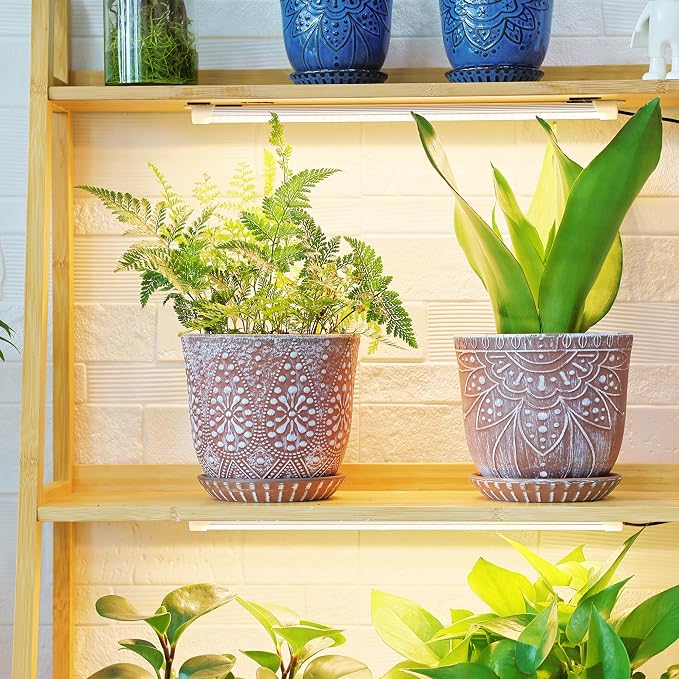 Gepege Ceramic Plant Pots, 6 Inch Indoor Planters - Image 6