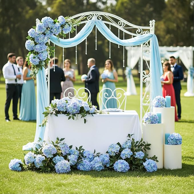 Auihiay 64Pcs Artificial Hydrangea Flowers, Fake Flowers - Image 7