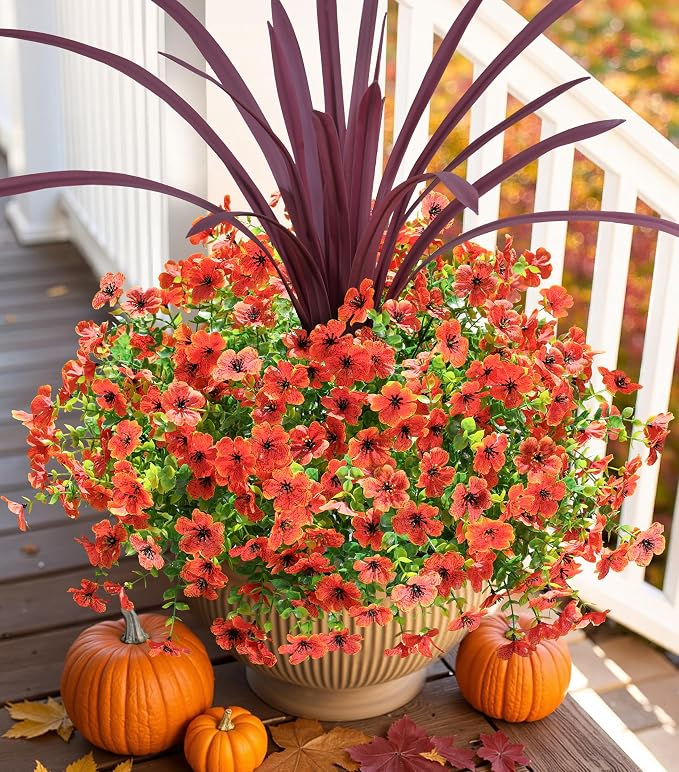 Artificial Fall Flowers Faux Mums - Image 4