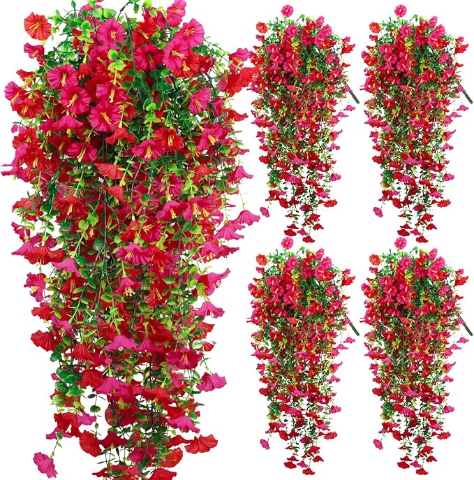 4-Pack Fake Hanging Plants, Faux Hanging Plant Artificial Greenery by Unknown
