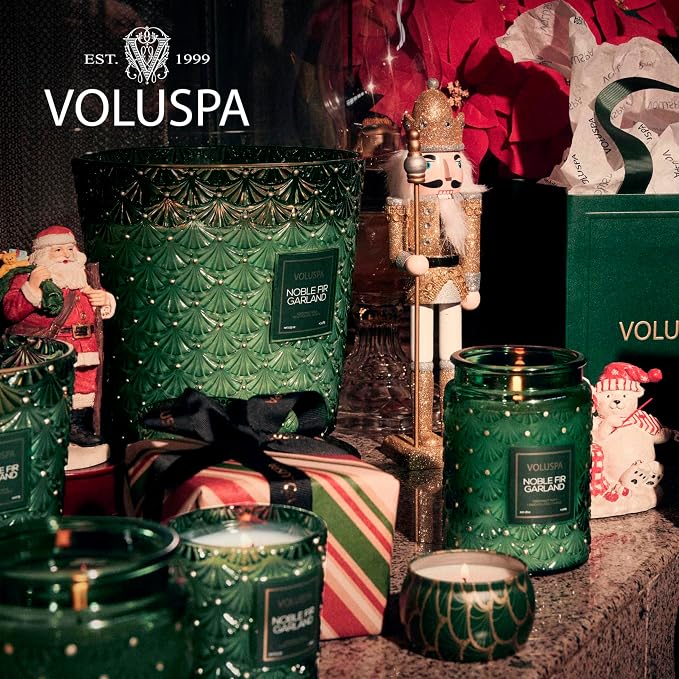 Voluspa Noble Fir Garland, Large Candle Jar, Coconut Wax Blend, Scented Candles - Image 6