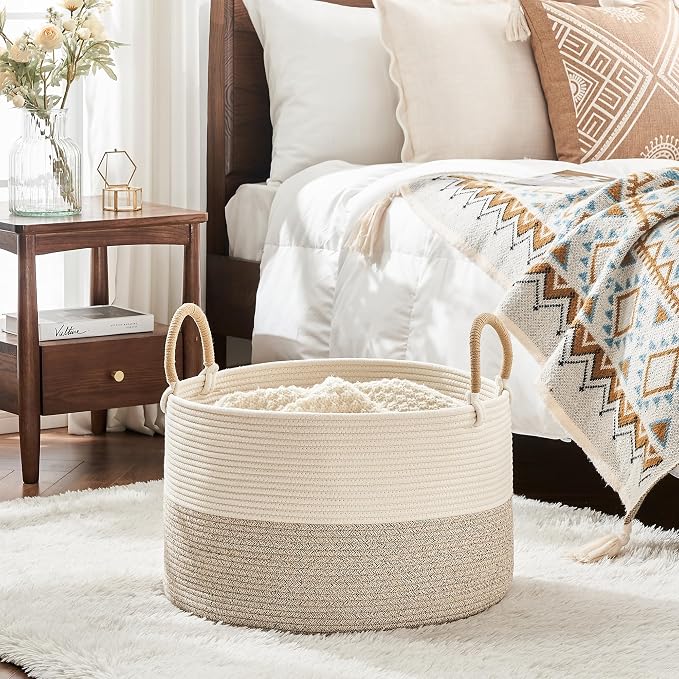 KAKAMAY Large Blanket Basket - Image 5