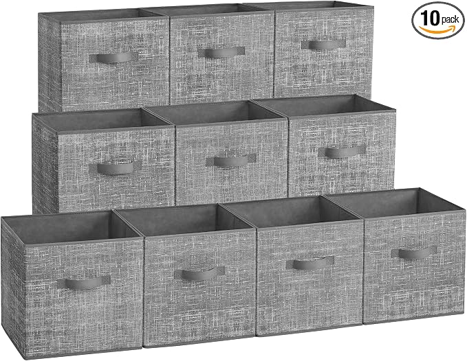 SONGMICS Storage Cubes, 13-Inch Foldable Closet Organizers | Non-Woven Fabric by Unknown