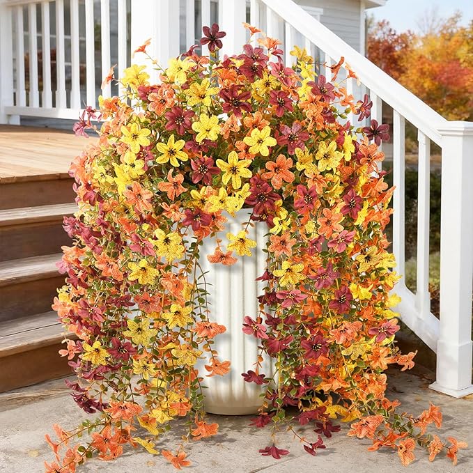 INQCMY Artificial Fake Hanging Flowers Plants by INQCMYPlantRack