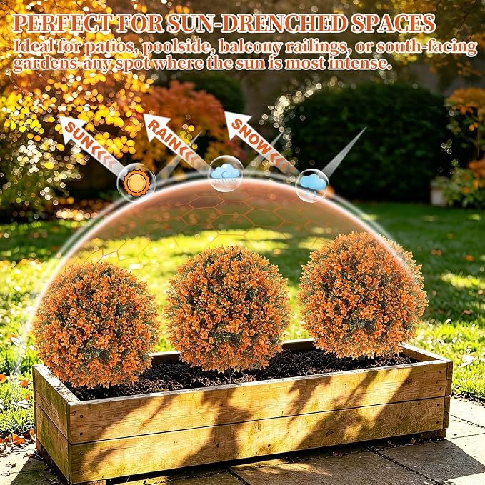 Grooy Artificial Boxwood Topiary Ball Trees - Image 4