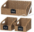 Pantry Organizers, Large Wicker Baskets by Unknown