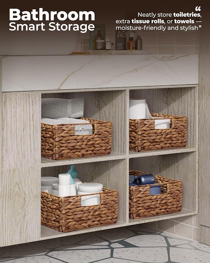 Bluewest Woven Water Hyacinth Storage Baskets - Image 7