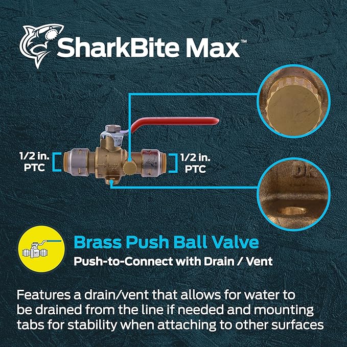 SharkBite Max 1/2 Inch Ball Valve - Image 2
