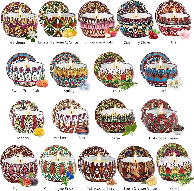 18 Pack Scented Candles Gift Set - Image 2
