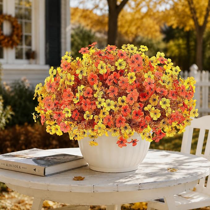 Artificial Fake Mums Flowers Plants - Image 7