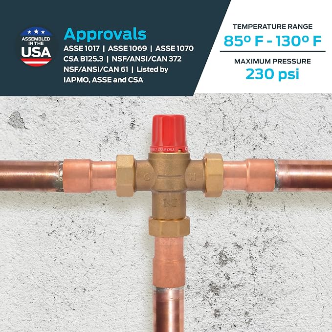 Cash Acme 1 Inch HG110-HX Thermostatic Mixing Valve - Image 4