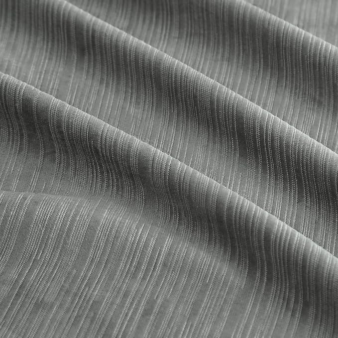 Vision Home Dark Gray Velvet Pinch Pleated Blackout Curtains 40Wx112L Inch | 2 - Image 5
