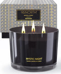 Luxury Black Candle | Large 3-Wick Jar Candle | Up to 40 Hours Burning Time | by 96NORTH%C2%AE