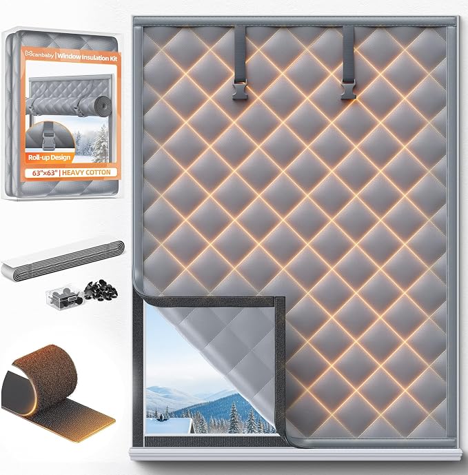 Window Insulation for Winter 63”×63” Thermal Insulated Window Cover | Window by Unknown