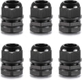 QILIPSU 6pcs 3/4" NPT Cable Gland Waterproof IP68 Nylon Cable Pass Through Cord by QILIPSU