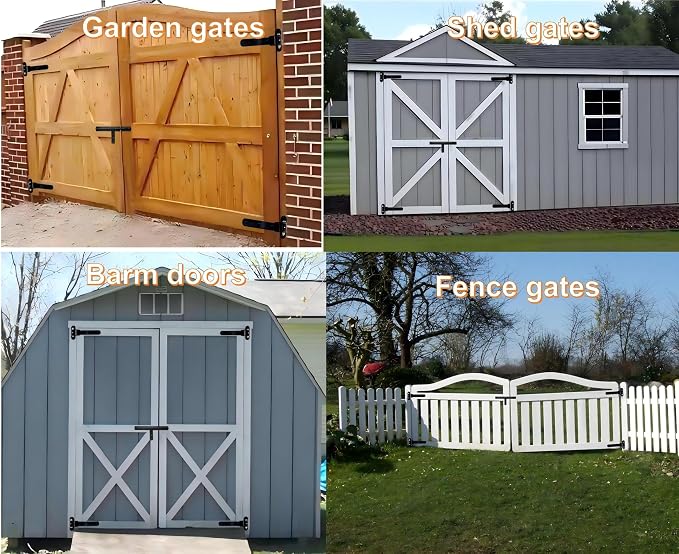 13" Heavy Duty Strap Gate Hinges, 900LBS Load Capacity, Thickened Solid Steel | - Image 2