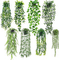 Der Rose 8Pcs Fake Hanging Plants Artificial Vines by DerRose