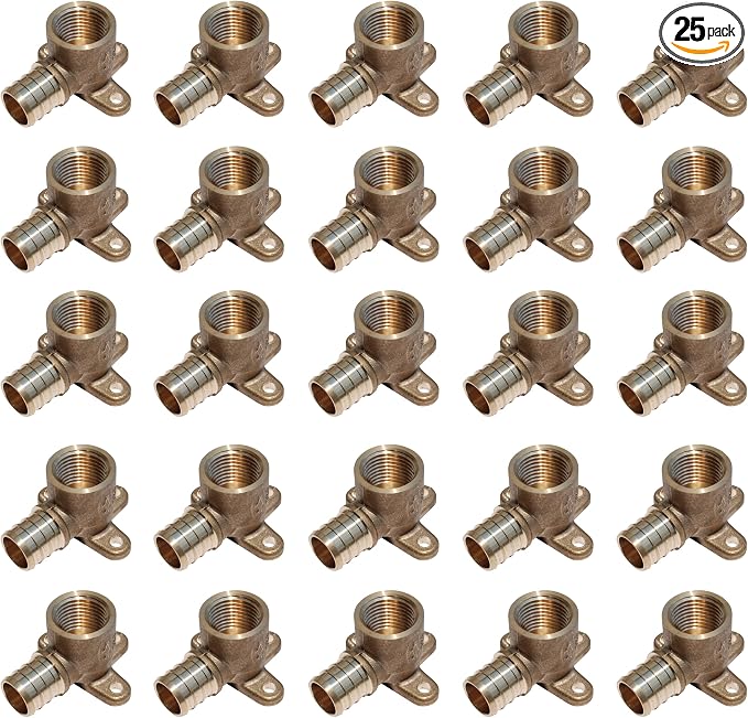 SharkBite 3/4 Inch Crimp x 1/2 Inch FNPT Crimp 90 Degree Drop Ear Elbow by SharkBite
