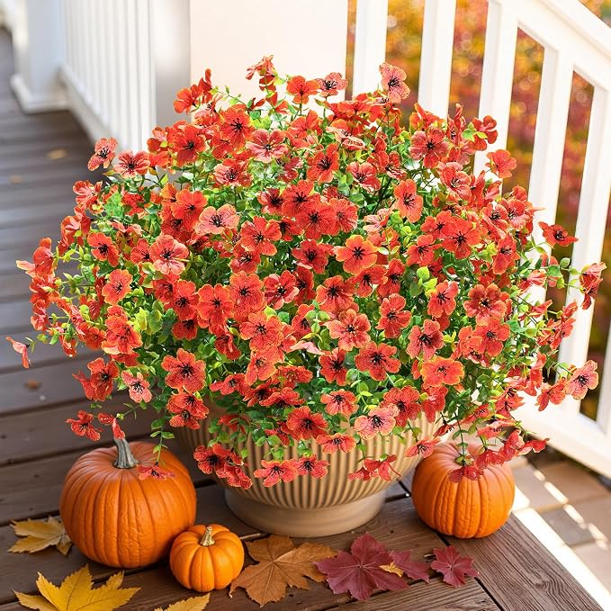 Artificial Fall Flowers Faux Mums - Image 9
