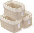 XUANGUO Woven Cotton Rope Storage Baskets 15x10x9.3" 3 Pack White and Brown | by XUANGUO