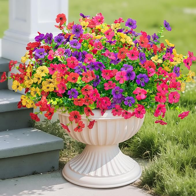 16 Bundles Artificial Fake Flowers Plants - Image 3