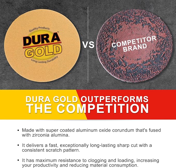 Dura-Gold Premium 6" Gold PSA Sanding Discs - Image 4