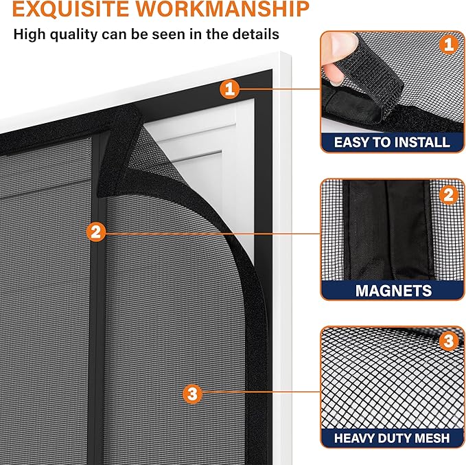 Magnetic Screen Door, Door Screen Magnetic Closure-Keeps Bugs Out Let Breeze in - Image 4