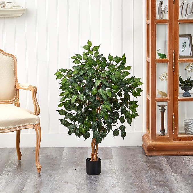 Nearly Natural 3 ft Artificial Ficus Tree - Image 5