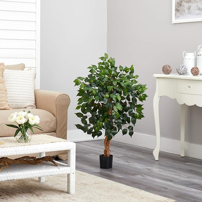 Nearly Natural 3 ft Artificial Ficus Tree - Image 6