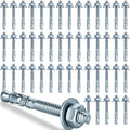 1/4 x 2-1/4 inch Wedge Anchors, Galvanized Concrete Anchors, Concrete Wall by Unknown