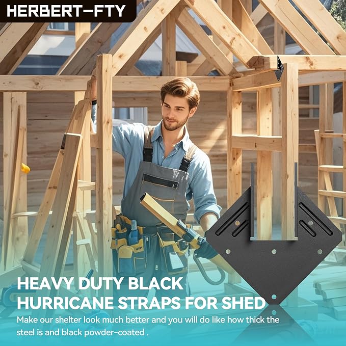 10 PCS Heavy Duty Black Hurricane Ties - Image 5