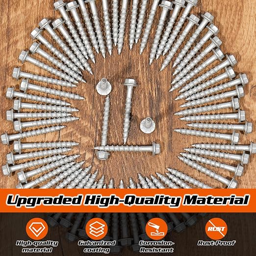 #10 x 1-1/2" Heavy Duty Joist Hanger Screws, SD Connector Screws | 1/4" Hex - Image 7
