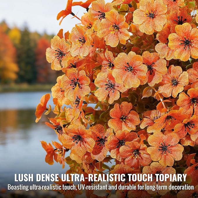 4Pcs Artificial Fall Ball Flowers - Image 4