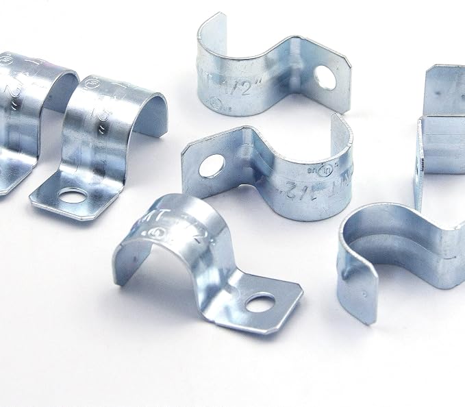 ISPINNER 25pcs 1/2 Inch Zinc Plated Steel EMT Pipe Straps - Image 5