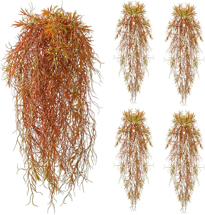 4Pcs Autumn Fake Hanging Fern Plants by dallisten