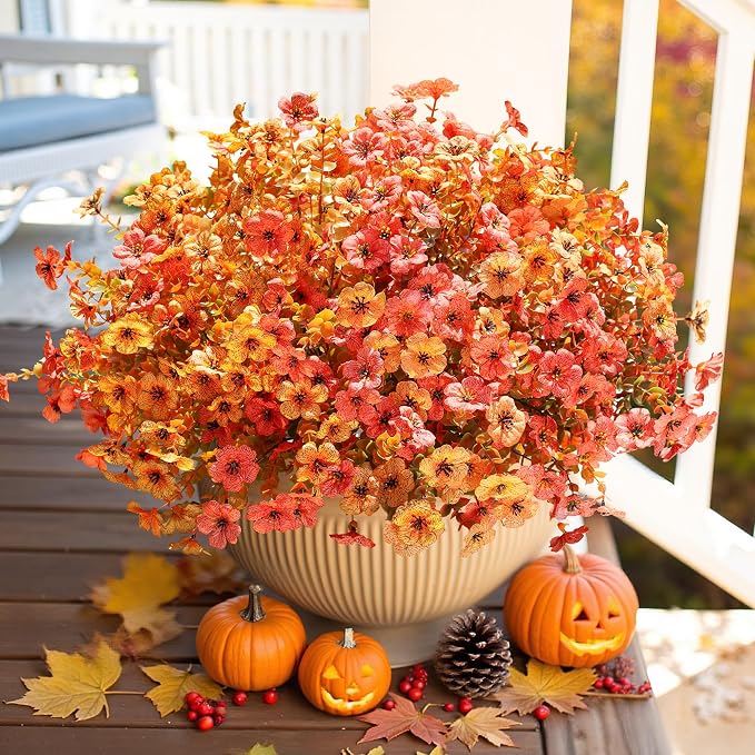 Artificial Fall Flowers Faux Mums - Image 2