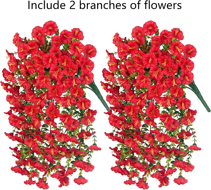 Artificial Faux Hanging Flowers Plants - Image 4