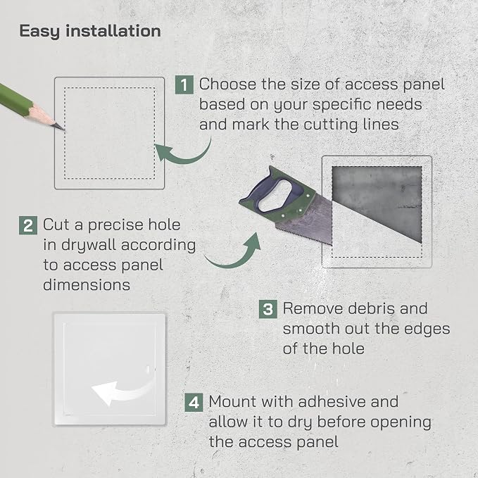 Vent Systems Access Panel for Drywall 8 x 8 Inch - Image 4
