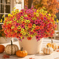 Artificial Faux Mums Fall Flowers Plants by Tiabean