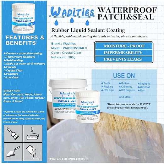 Invisible Waterproof Sealant 18oz, Wall Bathroom Roof Waterproof Coating | - Image 3