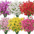 16 Pcs Multicolor Artificial Flowers by OuddyDecor