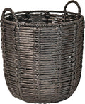 happimess Laurel Hand-Woven Abaca Storage Basket 19", Laundry Room Entryway by Happimess