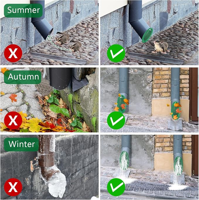 4 Inch Yard Drain Green Angled Drainage Grate - Image 5